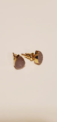 tina natural stone stud earrings