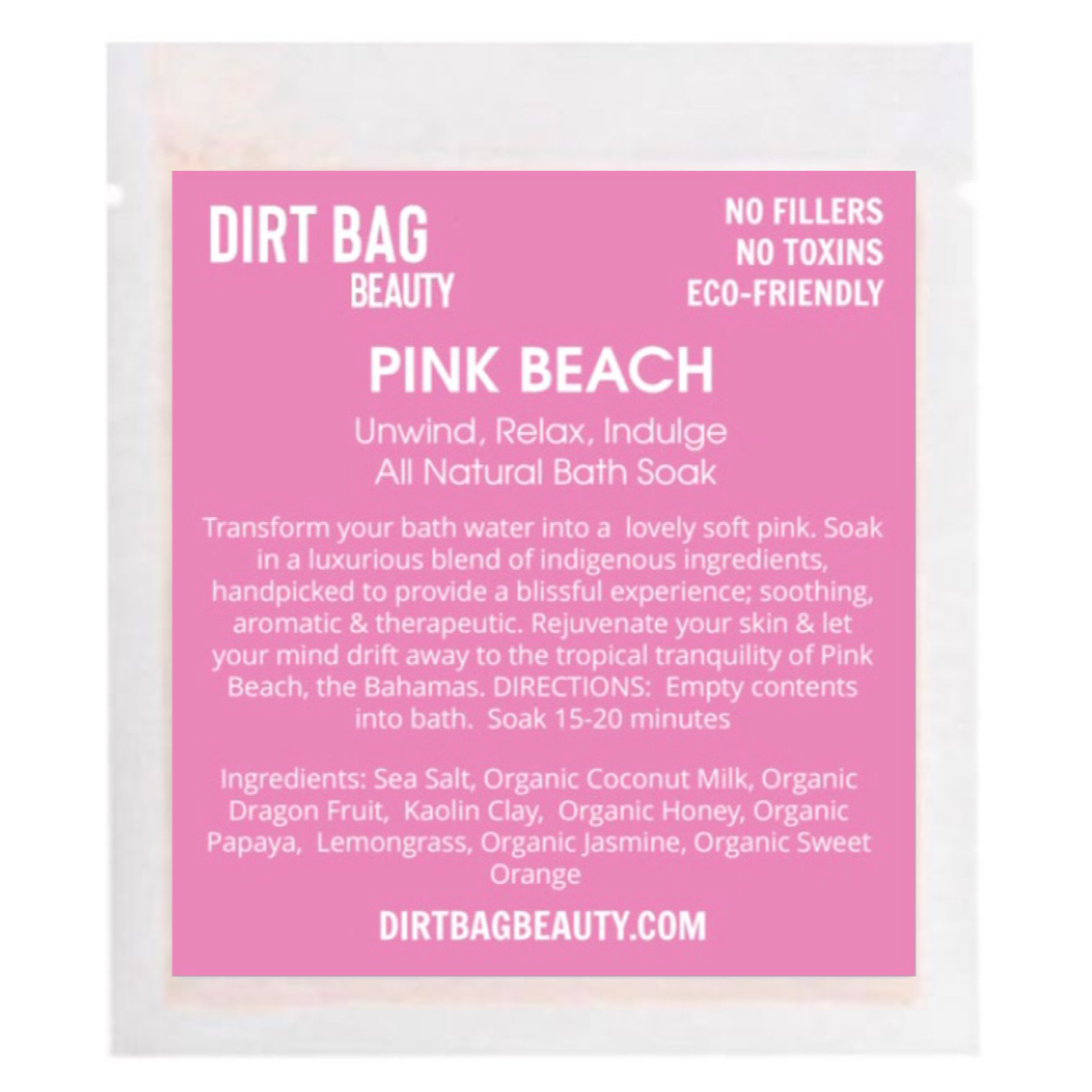 pink beach bath soak