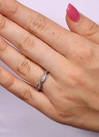 emery braided twist eternity ring