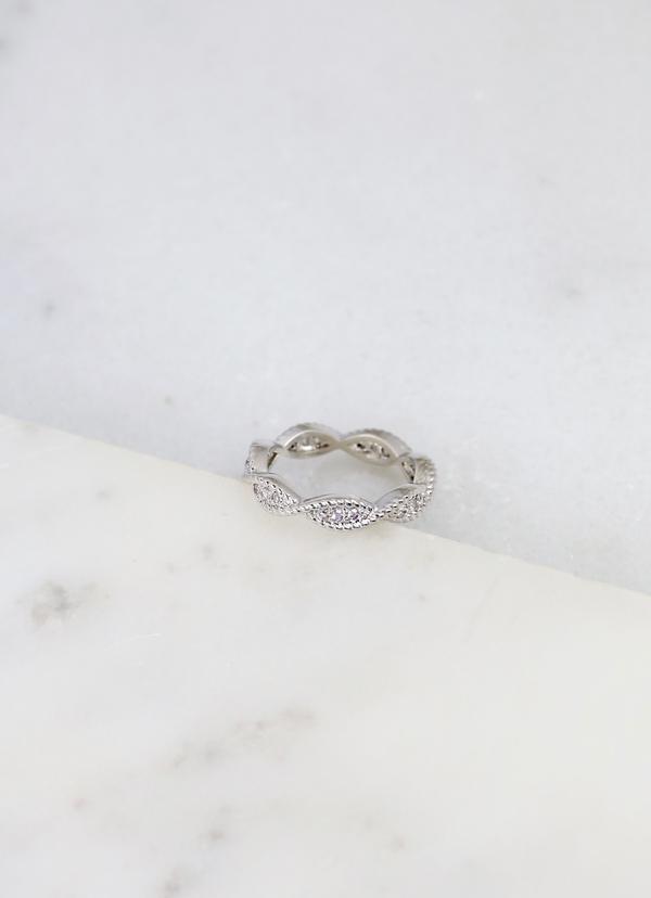 emery braided twist eternity ring