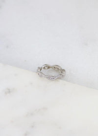 emery braided twist eternity ring