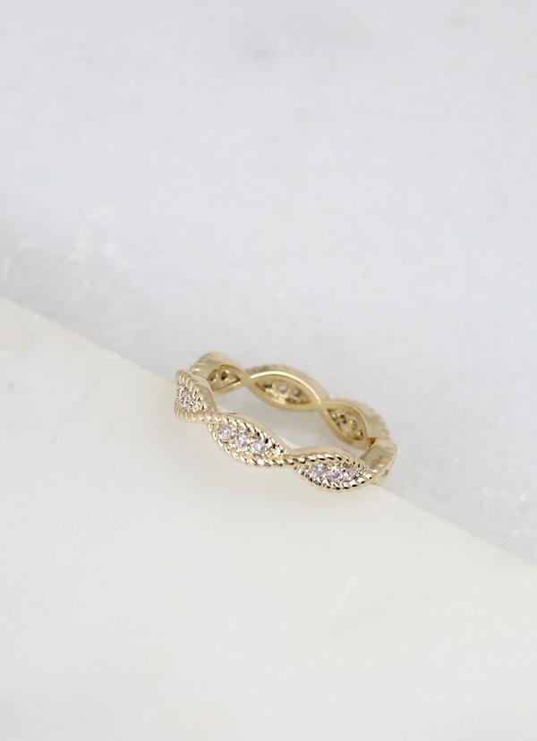 emery braided twist eternity ring