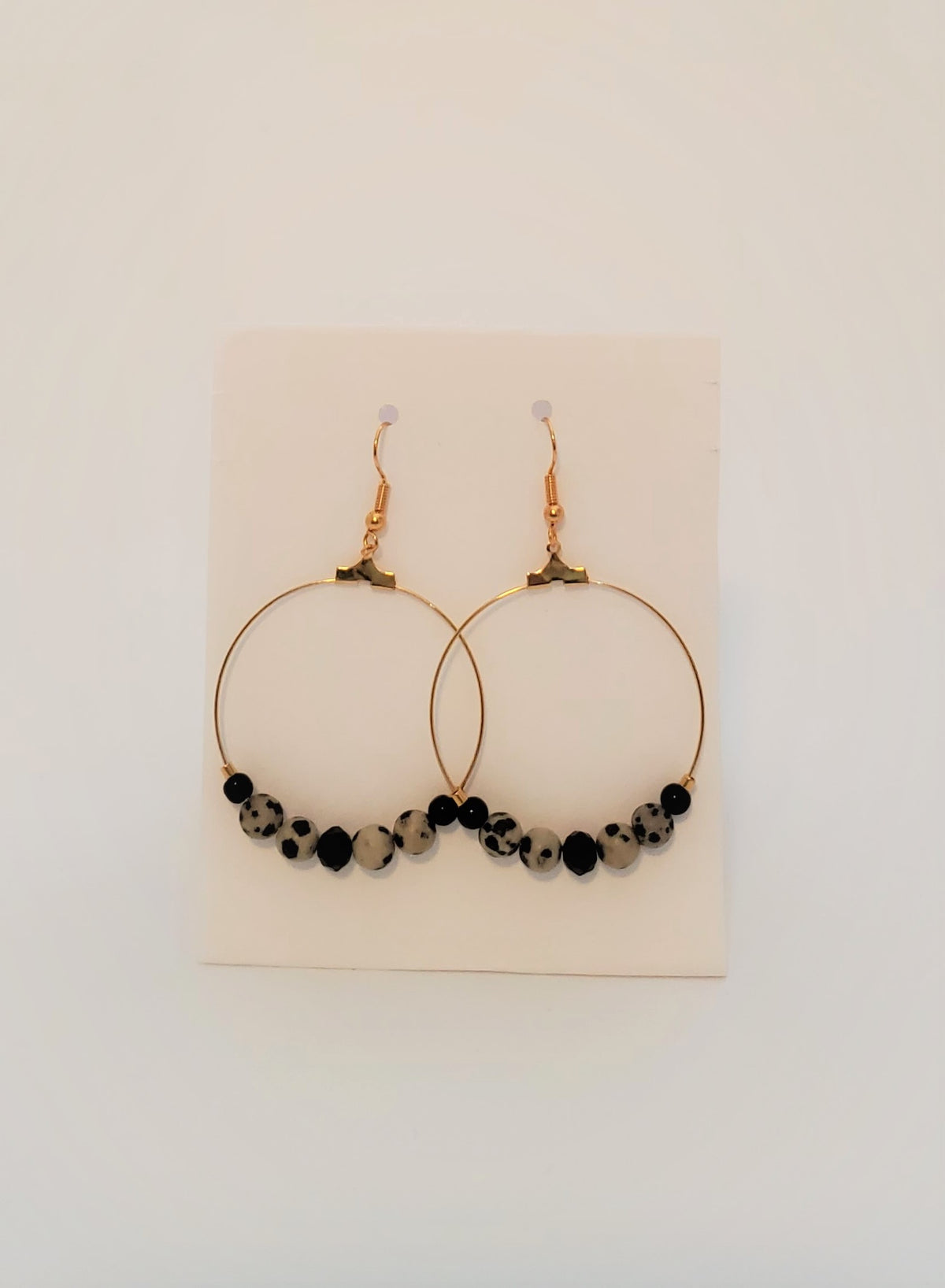 dalmatian jasper hoops