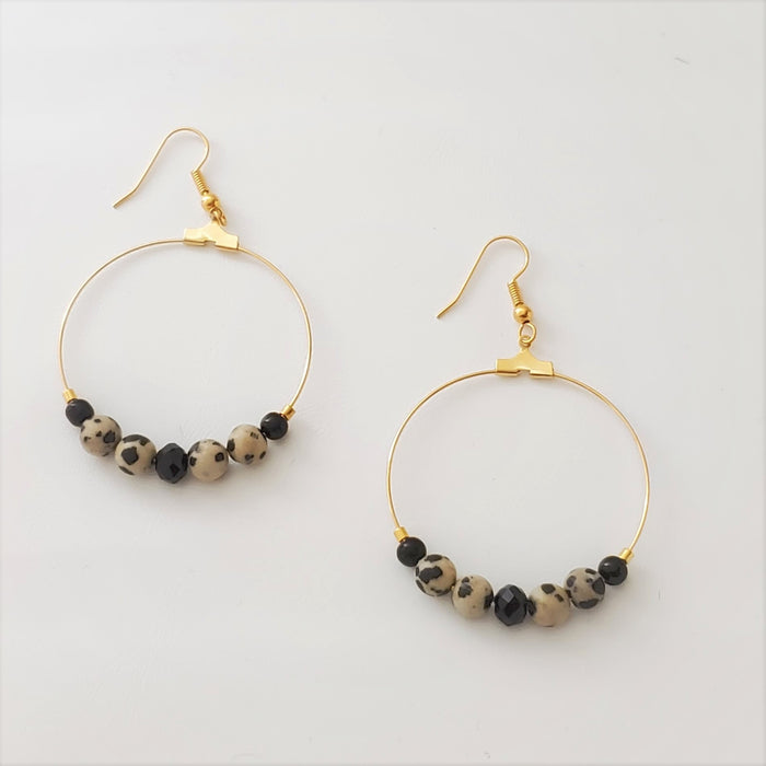 dalmatian jasper hoops