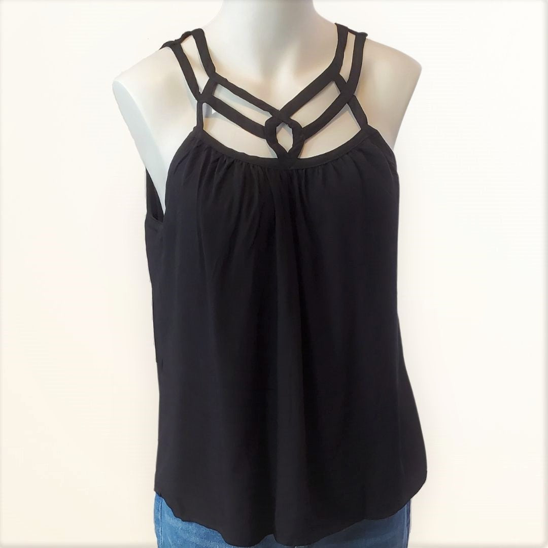 halle strappy neckline top