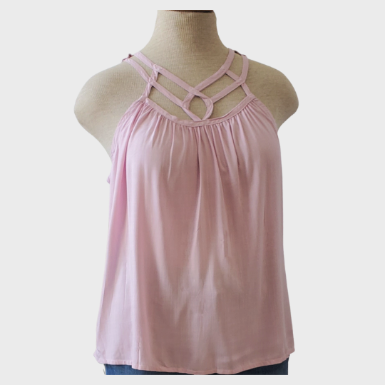 halle strappy neckline top