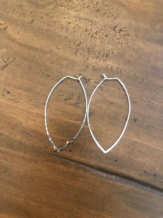 marquise hoop earrings